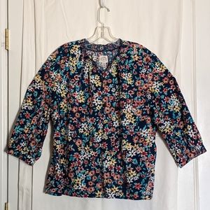 St. John's Bay Ruffled Floral Blouse